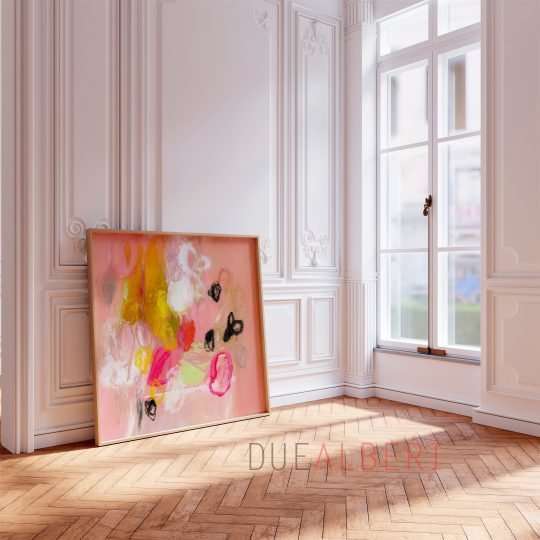  Abstract painting print, pink minimalist
abstract art, modern wall art abstract art, pink and yellow wall art
