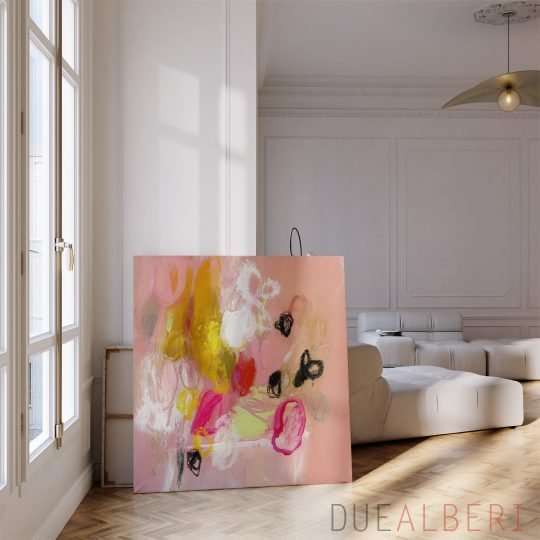  Abstract painting print, pink minimalist
abstract art, modern wall art abstract art, pink and yellow wall art