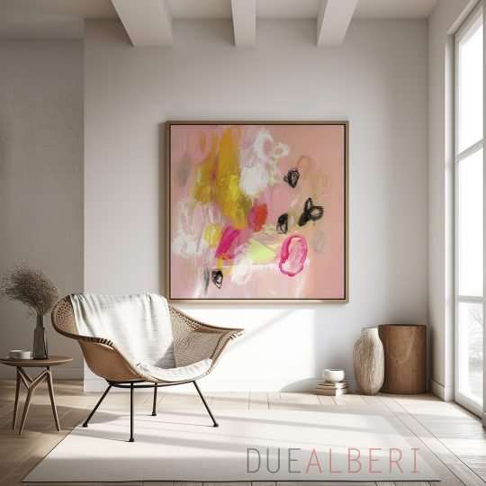  Abstract painting print, pink minimalist
abstract art, modern wall art abstract art, pink and yellow wall art