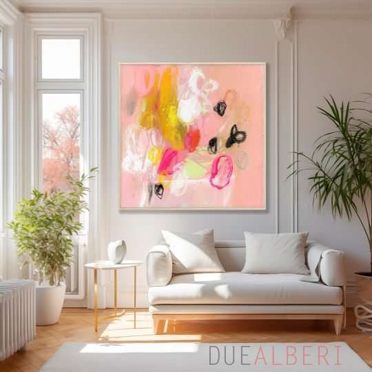  Abstract painting print, pink minimalist
abstract art, modern wall art abstract art, pink and yellow wall art