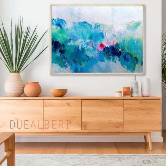  Large abstract painting colorful Canvas,
Large Abstract Print Blue painting. Canvas painting, large art print gift for
the home