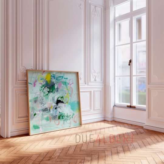  Abstract painting modern colorful wall art,
Mint green Canvas art, abstract art seascape for beach house, large art print
gift for the home